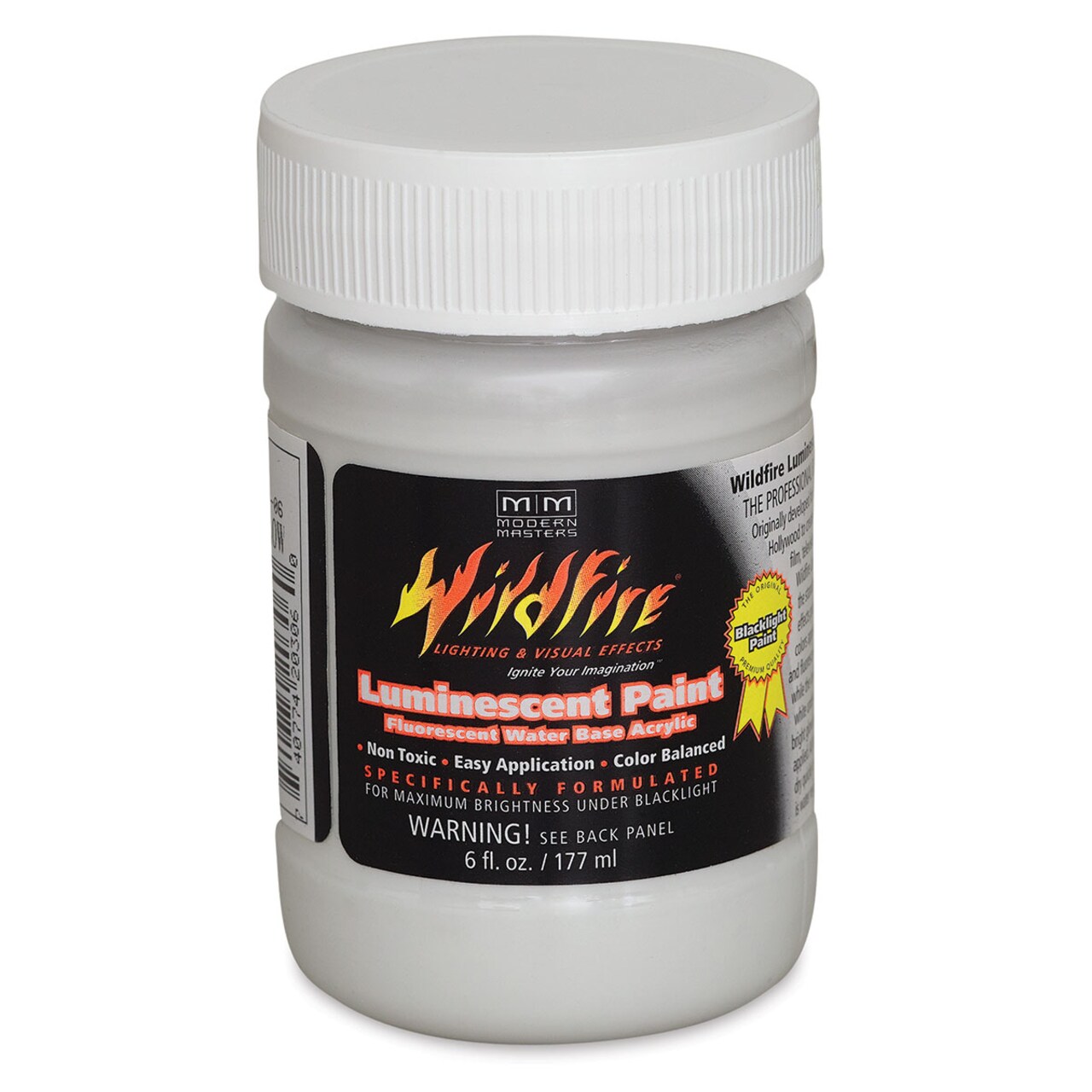 Wildfire Luminescent Fluorescent Acrylic Paint - Invisible Yellow, 6 oz